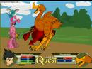 Me Fighting in Bunny Jammies on Battleon! Really Funny!