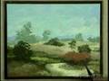 IntraCoastal Marsh on walnut Gary Garrett painting demo