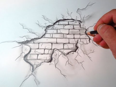 how to draw bricks