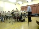 big band legend barry forgie puts the band through its paces on prima's sing sing sing in preparation for the 2008 brass in concert championships.