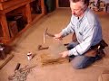 Using a slate hammer with a slaters stake