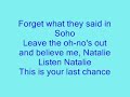 the killers  believe me natalie lyrics
