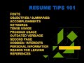 12 Important Resume Tips