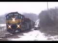 IC&E 6212 west slides down the hill at Pingree Grove, IL.