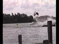 Barrel rolls over boat wave