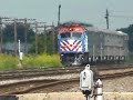 Metra #214 Leads Train 1235 West, Eola, IL.