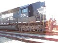 Norfolk Southern NS 3197 SD40 pushing cement cars