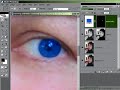 Changing eye color: Photoshop retouching