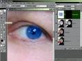 Changing eye color: Photoshop retouching