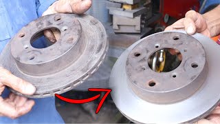 Polishing Brake Disc Through Lathe Machine | Moawin.pk