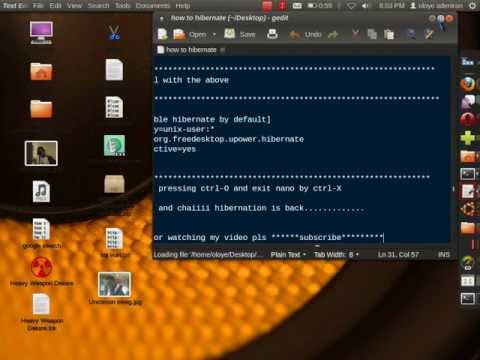how to enable hibernate in ubuntu