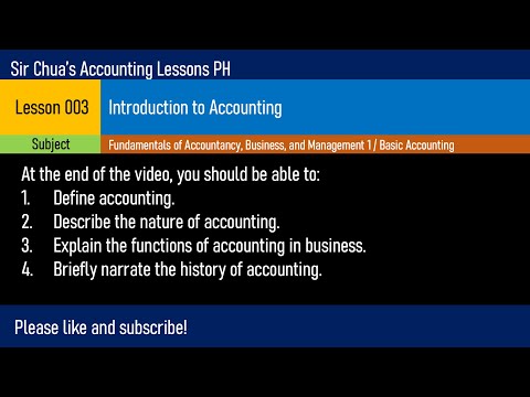 Lesson 003 - Introduction to Accounting