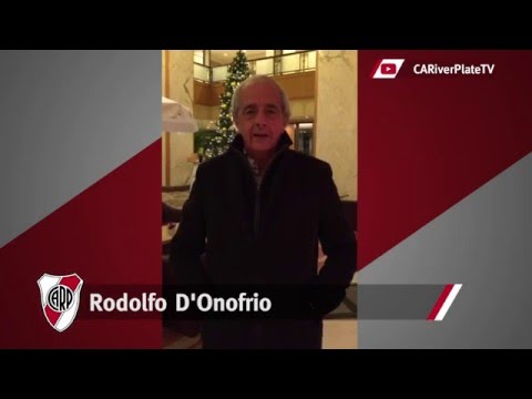 D'Onofrio saluda a la gente de River