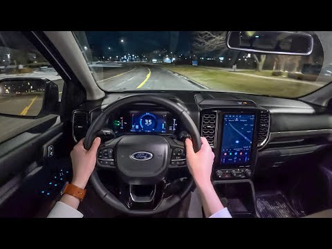 2024 Ford Ranger XLT (2.7 4x4) - POV Night Drive (Binaural Audio)