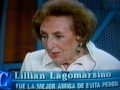 Evita Peron's best friend, Lilliane -- clip from the show of Cristina Saralegui, Madonna