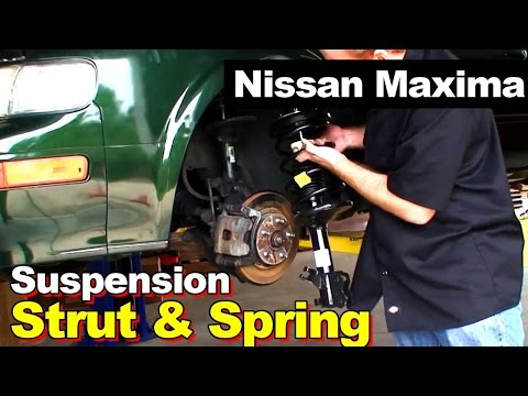 Front Complete Strut With Coil Springs Replacement, Nissan Maxima