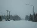 Driving through Fairbanks in October