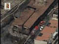 Le esclusive immagini dall'elicottero della Polizia di Stato dell'VIII reparto volo di Firenze della stazione di Viareggio e delle abitazioni danneggiate dall'esplosione del carro merci. Viareggio 30 giugno 2009