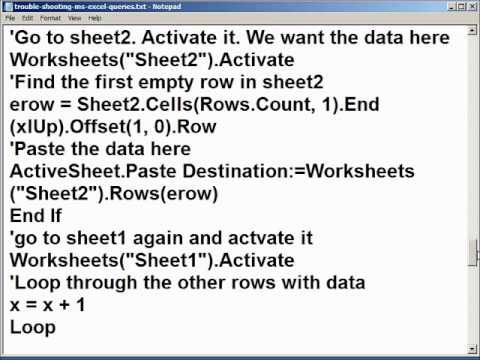 how to troubleshoot vba excel