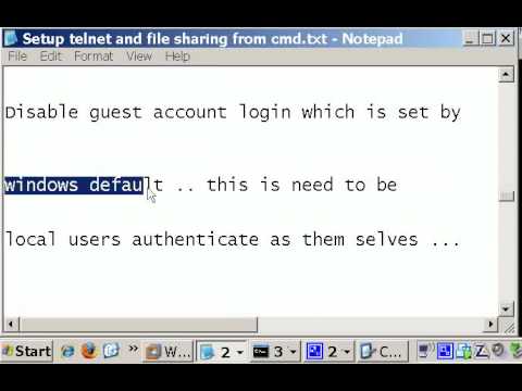 how to enable telnet in windows xp