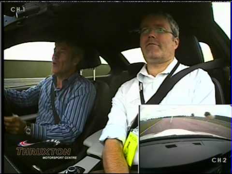 Tiff Needell drifting a BMW M3 around Thruxton