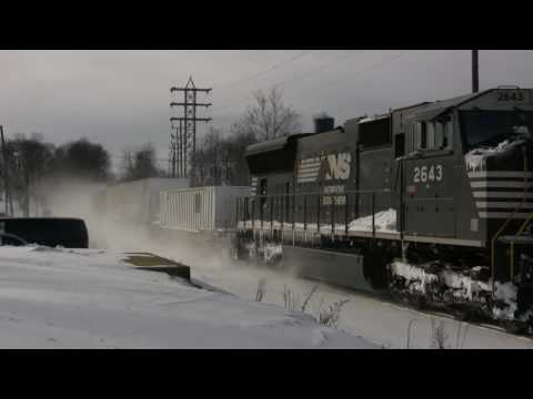 NS - The snowstorm the previous evening dumped 12-15 inches on the Harrisburg Line with drifts over 2 feet. Once I got plowed out, it was a perfect day to head ou...