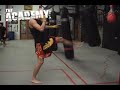 Muay Thai training - front kick