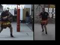 Muay Thai training - front kick