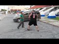 Drunk street fight in Mexico