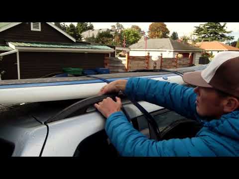 how to fasten kayak to roof rack