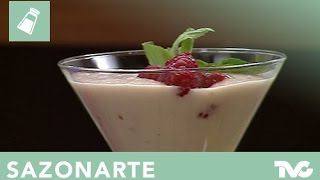 Receta: Mousse de Plátano y Frambuesa Receta: Mousse de Plátano y Frambuesa