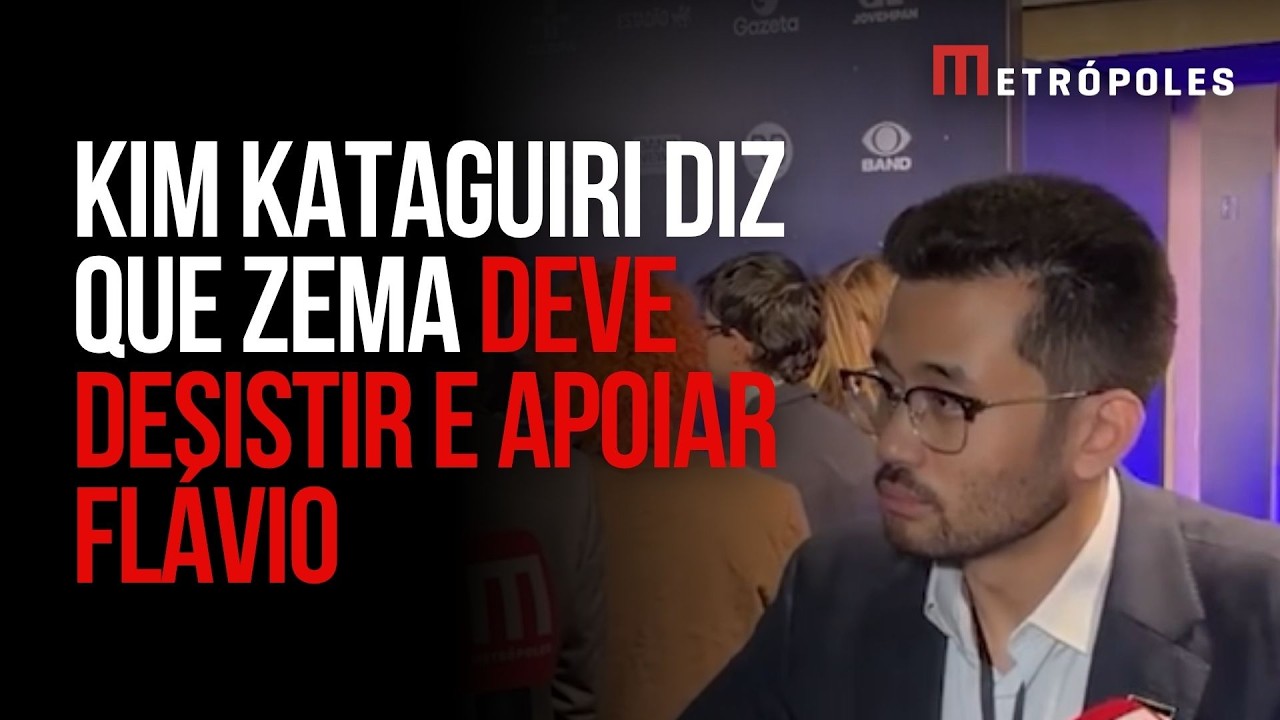 Ausência em debate indica desistência de Zema, diz Kim Kataguiri