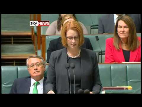 Julia Gillard - Australia's Prime Minister Julia Gillard breaks down as she introduces a groundbreaking disability scheme.