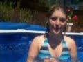 Me, Stephanie, and Tessa hijaked my aunt's pool. Fun ensued.