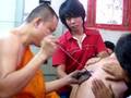 Thailand Sak Yant tattoo at Wat Bang Phra temple, Part 3