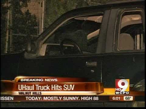 haul truck crash - 1 injured after U-Haul truck crashes with SUV.