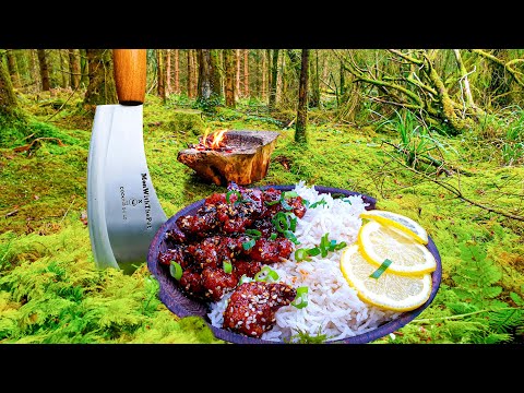 Play this video Lemon Crunchy Chicken cooked in the middle of the forest. ASMR cooking. NO TALK