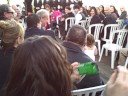 Cam runs down the aisle