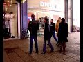 girl changes clothes in public