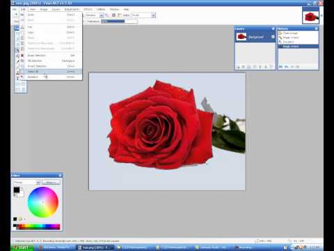 how to make a paint background transparent