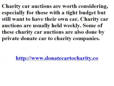 how to donate a vehicle to charity