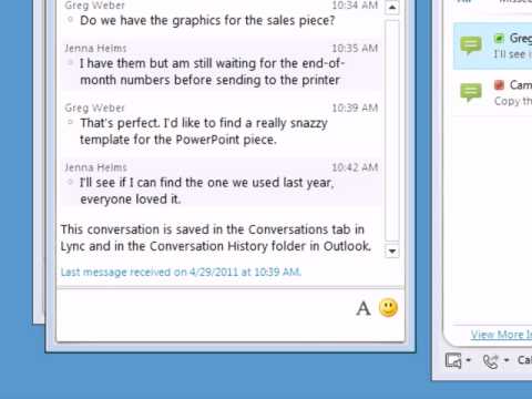 how to recover lync conversation