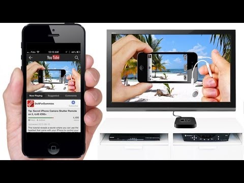 How to AIRPLAY Videos & Music from iPhone to TV w/ APPLE TV