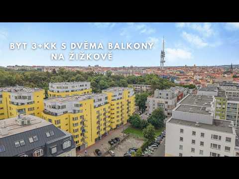Video Byt 3+kk s dvěma balkony a garážovým stáním, Praha – Žižkov