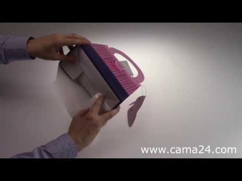 Kinder-Handtasche aus Pappe für Mitgebsel, Anleitung von cama24.com