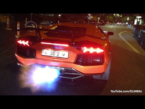 DMC Lamborghini Aventador Spitting HUGE Flames + Launch Control