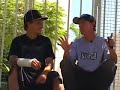 Ronnie Creager interviewing Blind teammate Jake Brown