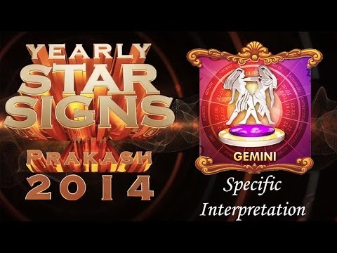 Gemini Yearly Horoscopes For 2014 - Specific Interpretations English | Prakash Astrologer