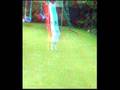 Minoru 3D Webcam Video of Adina in Garden with Bubbles