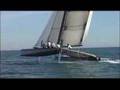 Team Alinghi testing its training catamarans